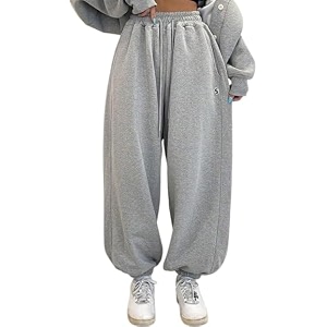 Womens Relaxed Fit Black Track Joggers