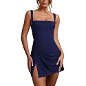 Womens Sexy Sleeveless Square Neck Bodycon Ruched