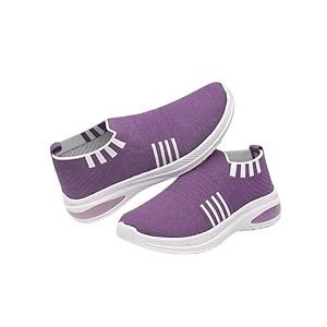 Womens Slip-On Walking Shoes Lightweight Mesh