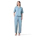 Womens Solid Co-ord Set Relaxed Fit