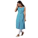 Women39s Straight Fit Printed Crepe Kurta Casual