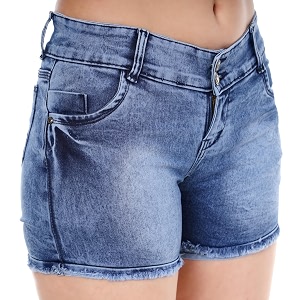 Womens Stretchable Denim Shorts Relaxed Fit