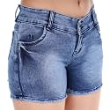 Womens Stretchable Denim Shorts Relaxed Fit