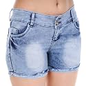 Womens Stretchable Denim Shorts Relaxed Fit