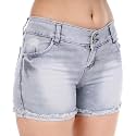 Womens Stretchable Denim Shorts Relaxed Fit