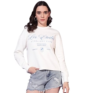 Womens Sweatshirt Cotton Blend Fleece Winter