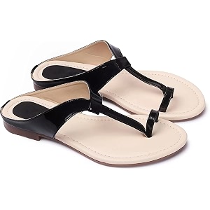 Womens Toe Ring Sandals - Elegant Ruched