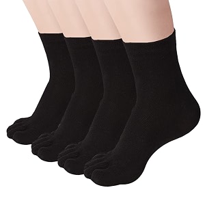 women39s toe socks cotton crew five finger socks for running athletic 4 pack by meaiguo