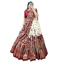 Women's Trending Designeer Tussar Silk Lehenga Choli Print with Foil Work With Unstitched Blouse Patola Print Adorned with Foil Work For Navrati || Wedding