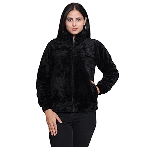 Womens Ultra-Soft Plush Fleece Winter Jacket with