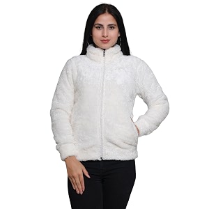 Womens Ultra-Soft Plush Fleece Winter Jacket with