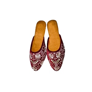 Womens Velvet Embroidered Jutti Traditional Ethnic