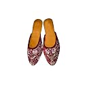Womens Velvet Embroidered Jutti Traditional Ethnic