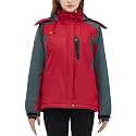 Women‘s Waterproof Winter Jacket Skiing Warm Fleece Snow Coat Hooded Windproof Raincoat S-3XL