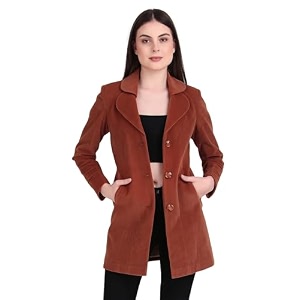 Womens Wool Blend Long Coat with Stylish