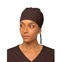 Women’s Working Scrub Cap with Adjustable Elastic Tie-Back – Lightweight, Washable Nursing Cap with Built-in Sweatband