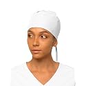 Women’s Working Scrub Cap with Adjustable Elastic Tie-Back – Lightweight, Washable Nursing Cap with Built-in Sweatband