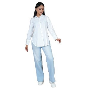 Women Side Strip Full Placket Shirt