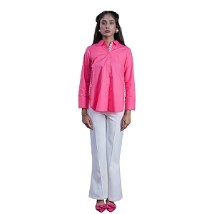 Women Side Strip Full Placket Shirt