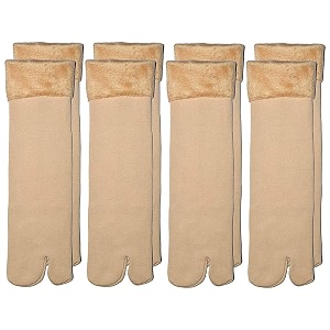 women socks skin colour fluffy soft fur velvet snow women thumb thermal socks winter velvet pile lined socks thick fuzzy slipper socks pack of 1 piece hnj87