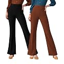 Women Solid Flared Trousers Pack of 2