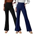 Women Solid Flared Trousers Pack of 2
