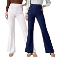 Women Solid Flared Trousers Pack of 2