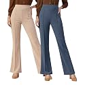 Women Solid Flared Trousers Pack of 2