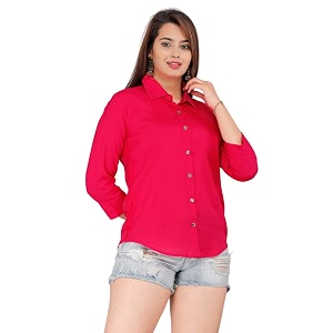 Women Solid Shirt for Office Casual
