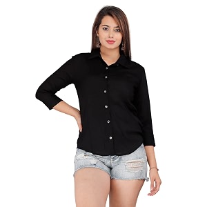 Women Solid Shirt for Office Casual