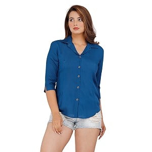 Women Solid Shirt for Office Casual