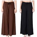 Women Solid Wide Leg Palazzo Pants 