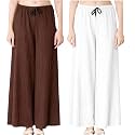 Women Solid Wide Leg Palazzo Pants 