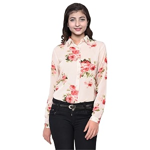 Women Spread collar floral print regular shirt-64