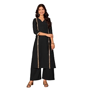 Women Straight-Cut Kurta Pant Set with Subtle