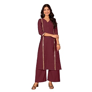 Women Straight-Cut Kurta Pant Set with Subtle