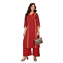 Women Straight-Cut Kurta Pant Set with Subtle
