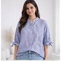 Women Striped Cotton Top Regular Fit 34