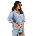 Women Striped ShirtOversized Cotton Shirt for WomenLong
