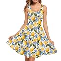 Women Stylish Tank Dresses Sleeveless Round Neck Midi Casual Dress with Pocket for Summer