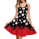 Women Stylish Tank Dresses Sleeveless Round Neck Midi Casual Dress with Pocket for Summer