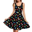 Women Stylish Tank Dresses Sleeveless Round Neck Midi Casual Dress with Pocket for Summer