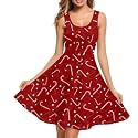 Women Stylish Tank Dresses Sleeveless Round Neck Midi Casual Dress with Pocket for Summer