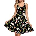 Women Stylish Tank Dresses Sleeveless Round Neck Midi Casual Dress with Pocket for Summer