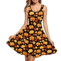 Women Stylish Tank Dresses Sleeveless Round Neck Midi Casual Dress with Pocket for Summer