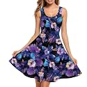 Women Stylish Tank Dresses Sleeveless Round Neck Midi Casual Dress with Pocket for Summer