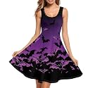 Women Stylish Tank Dresses Sleeveless Round Neck Midi Casual Dress with Pocket for Summer