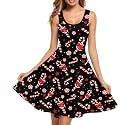 Women Stylish Tank Dresses Sleeveless Round Neck Midi Casual Dress with Pocket for Summer