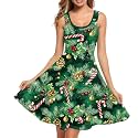 Women Stylish Tank Dresses Sleeveless Round Neck Midi Casual Dress with Pocket for Summer