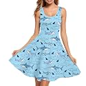 Women Stylish Tank Dresses Sleeveless Round Neck Midi Casual Dress with Pocket for Summer